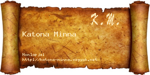 Katona Minna névjegykártya
